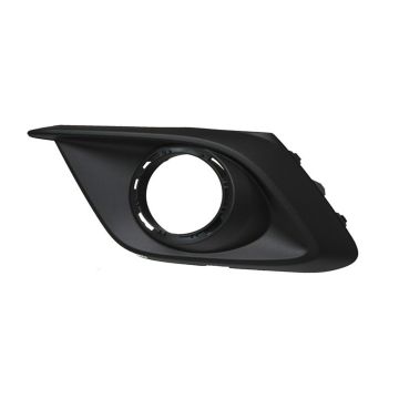 Bumper Insert Front Left Fog Lamp Bezel w/Fog Lamps Black for Mazda 3 2014-2016