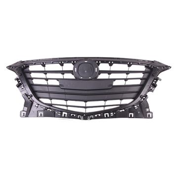 Grille Assembly Textured Black CAPA for Mazda 3 2014-2016