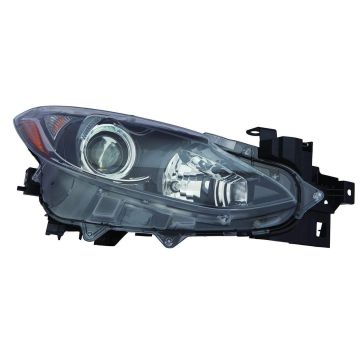 Headlight Assembly Composite Right Halogen CAPA for Mazda 3 2014-2016