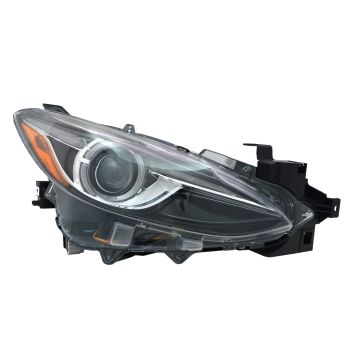 Headlight Assembly Composite Right HID w/o Auto Level Control for Mazda 3 2014-2018