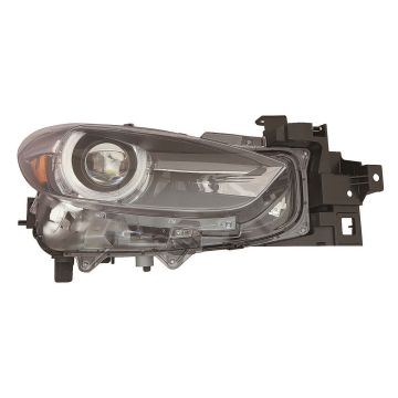 Headlight Assembly Composite Right LED w/o Auto Level Control CAPA for Mazda 3 Sedan Hatchback 2017-2018