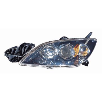 Headlight Lens Housing Left Halogen CAPA for Mazda 3 Hatchback 2004-2009