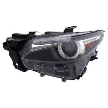 Headlight Lens Housing Left LED w/Adaptive Headlamps CAPA for Mazda CX-9 2016-2021