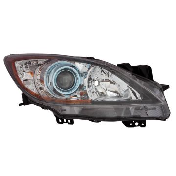 Headlight Lens Housing Right Halogen CAPA for Mazda 3 2012-2013