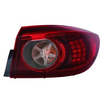 Tail Light Assembly Right Outer LED Type Smoke for Mazda 3 Sedan 2014-2015
