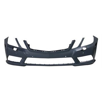 Bumper Cover Front W212/S212 w/AMG Styling Pkg w/Headlamp Washer w/Parktronic Primed CAPA for Mercedes-Benz E350 E400 E550