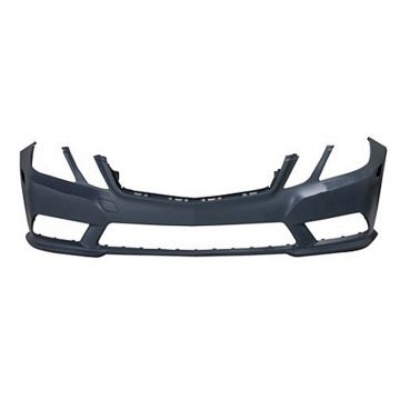 Bumper Cover Front W212/S212 w/AMG Styling Pkg w/o Headlamp Washer w/o Parktronic Primed CAPA for Mercedes-Benz E350 E400 E550
