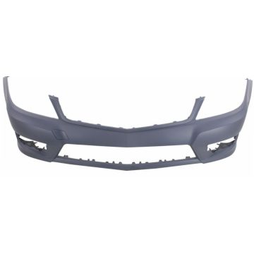 Bumper Cover Front W204/C204 w/AMG Styling Pkg w/o Headlamp Washers w/o Parktronic w/o DRL Primed CAPA for Mercedes-Benz C250 C300 C350