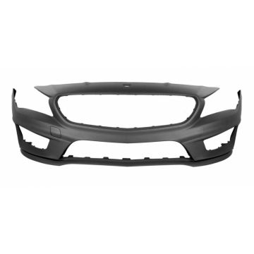 Bumper Cover Front w/AMG Styling Pkg C117 w/o Headlamp Washer w/o Active Park Assist Primed for Mercedes-Benz CLA250 CLA45 AMG