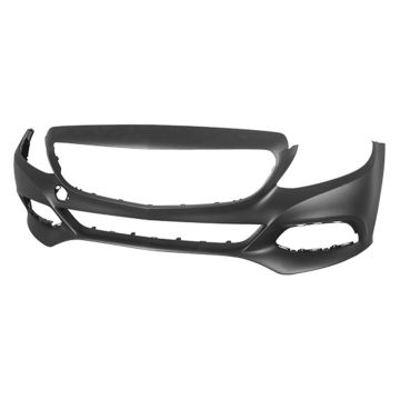 Bumper Cover Front W205/C205 w/o AMG w/o Luxury w/o Sport Pkg w/o Surround View w/o Active Park Primed CAPA for Mercedes-Benz C300 Sedan Coupe 2015-2019