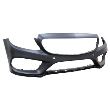 Bumper Cover Front W205/A205/C205 w/AMG Styling Pkg w/Active Park w/Surround View Primed for Mercedes-Benz C300 C400 C43 AMG C450 AMG