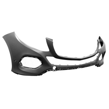 Bumper Cover Front SUV W166 w/o AMG Styling Pkg w/Park Assist Primed CAPA for Mercedes-Benz GLE300d GLE350 GLE400 GLE550 GLE550e