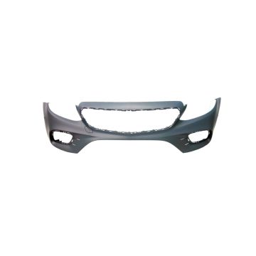 Bumper Cover Front W213/S213 w/o Luxury Pkg w/Active Park Assist Primed for Mercedes-Benz E300 E350 E400 E450