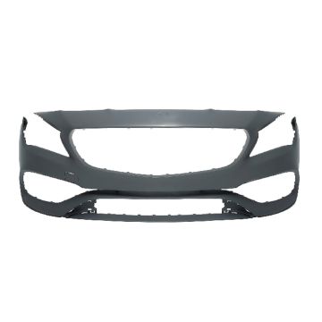 Bumper Cover Front C117 w/Aero Pkg w/Active Park Assist Primed CAPA for Mercedes-Benz CLA45 AMG 2017-2019