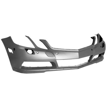 Bumper Cover Front C207/A207 w/o AMG Styling Pkg w/Headlamp Washer w/o Corner Lamp w/Advanced Parking System Primed for Mercedes-Benz E350 E550
