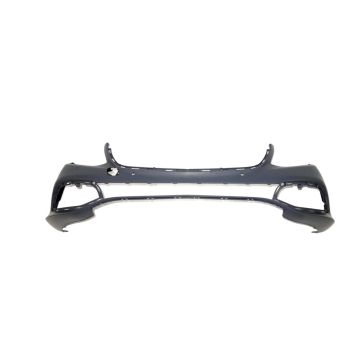 Bumper Cover Front W213/S213 w/Luxury Pkg w/Active Park Assist Primed CAPA for Mercedes-Benz E300 E350 E400 E450