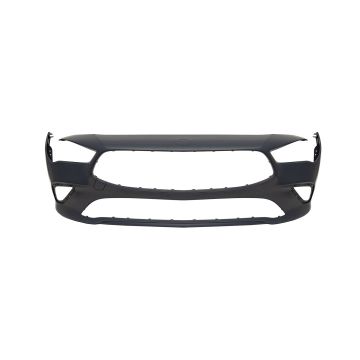 Bumper Cover Front C118 w/o AMG Styling Pkg w/o Night Pkg w/o Active Park Assist Primed for Mercedes-Benz CLA250 2020-2023