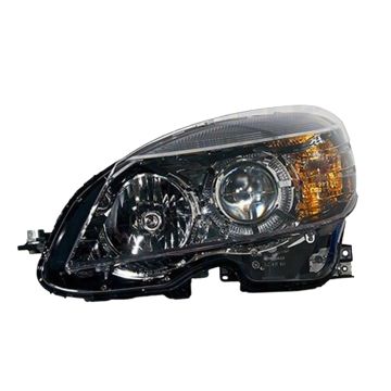 Headlight Assembly Composite Left W204 Halogen From 2-9-07 Black Bezel for Mercedes-Benz C230 C250 C300 C350 C63 AMG