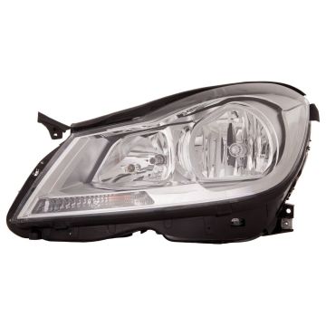 Headlight Assembly Composite Left W204 w/o Cornering Lamps Chrome CAPA for Mercedes-Benz C250 C350 C63 AMG