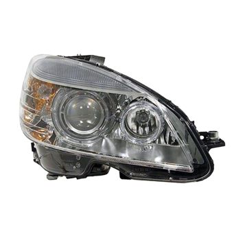 Headlight Assembly Composite Right w/Bi-Xenon Lamp w/Curve Lighting for Mercedes-Benz C350 2008-2011