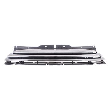 Grille Assembly R56 w/o Driving Lamps w/o DRL w/o Aero & Appearance Pkg Chrome Molding CAPA for Mini Cooper Hatchback Convertible Base 2007-2010