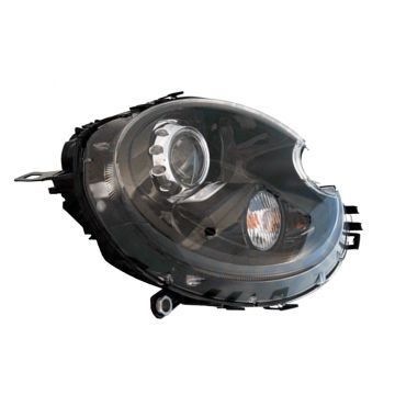 Headlight Assembly Composite Left R59 Bi-Xenon w/Black Housing w/Yellow Turn Indicator w/o Adaptive Headlamps for Mini Cooper 2007-2015
