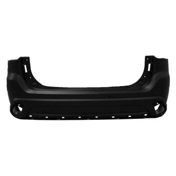 Bumper Cover Rear w/Wheel Opening Molding w/o Park Sensors Textured Lower Primed for Mitsubishi Outlander 2016-2018
