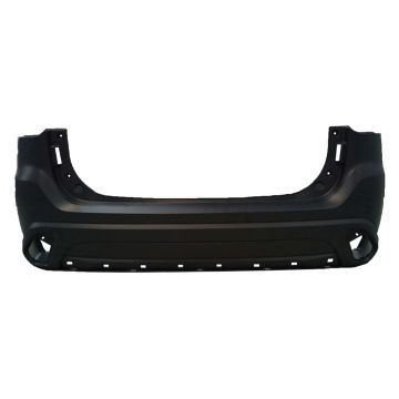 Bumper Cover Rear w/Wheel Opening Molding w/o Park Sensors Textured Lower Primed CAPA for Mitsubishi Outlander 2016-2018