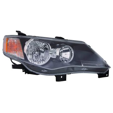 Headlight Assembly Composite Right Halogen Matte Black Bezel CAPA for Mitsubishi Outlander 2007-2008