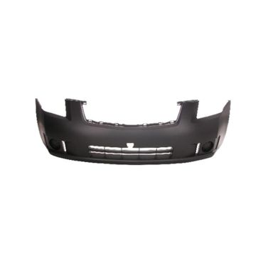 Bumper Cover Front w/o Fog Lamps Primed CAPA for Nissan Sentra 2007-2009