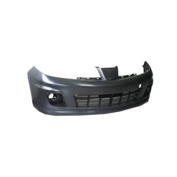 Bumper Cover Front w/Sport Pkg w/o Tie Down Hole Primed for Nissan Versa Hatchback S SL 1.8 S 1.8 SL 2007-2012