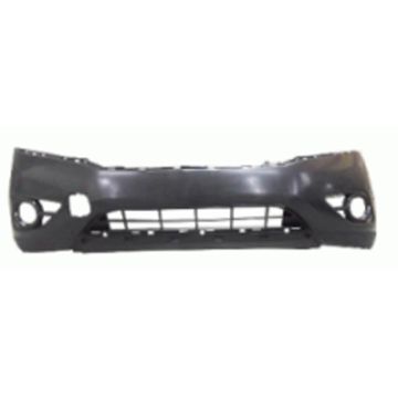 Bumper Cover Front w/Parking Sensors w/o Trailer Tow Pkg Smooth Upper Textured Lower Primed CAPA for Nissan Pathfinder 2013-2016