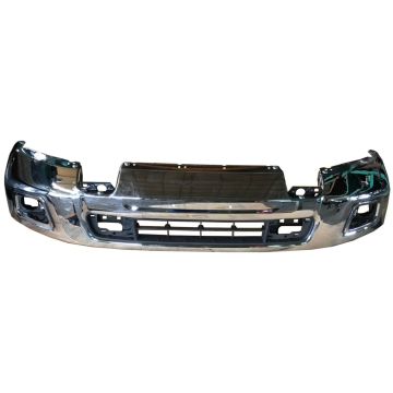 Bumper Face Bar Front w/o Parking Sensor Chrome for Nissan TITAN XD Crew Cab Pickup Standard Cab Pickup 2016-2019