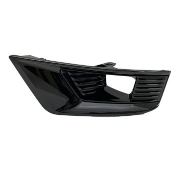 Bumper Insert Front Left Fog Lamp Bezel w/Fog Lamps Gloss Black for Nissan Armada Midnight Edition 2021-2023