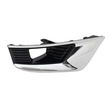 Bumper Insert Front Right Fog Lamp Bezel w/Fog Lamps Gloss Black/Chrome for Nissan Armada S SL Platinum SV 2021-2023