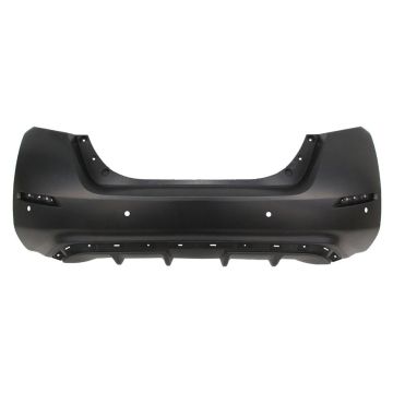 Bumper Cover Rear w/Parking Sensors Primed CAPA for Nissan LEAF 2020-2024
