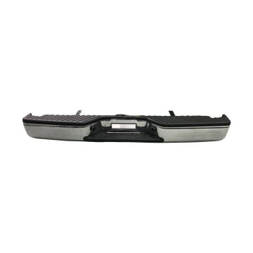 Bumper Assembly Rear w/o Towing Pkg w/o Distance Sensors Chrome CAPA for Nissan TITAN SE SV 2004-2015