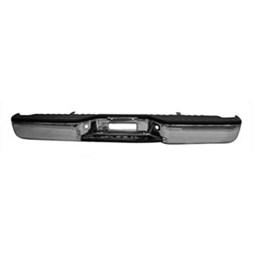 Bumper Assembly Rear w/o Towing Pkg w/o Distance Sensors Chrome for Nissan TITAN SE SV 2004-2015