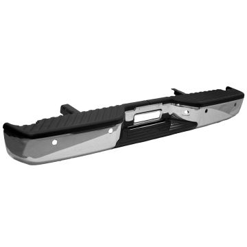 Bumper Assembly Rear w/o Big Tow Pkg w/Distance Sensors Chrome CAPA for Nissan TITAN LE SE SL SV 2004-2015