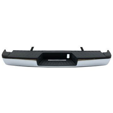 Bumper Assembly Rear w/o Towing Reinforcement/Face Bar/Step Pad Assembly Chrome CAPA for Nissan TITAN 2017-2019