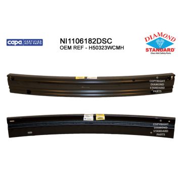 Bumper Cover Reinforcement Rear CAPA for Nissan Versa Note 2014-2019