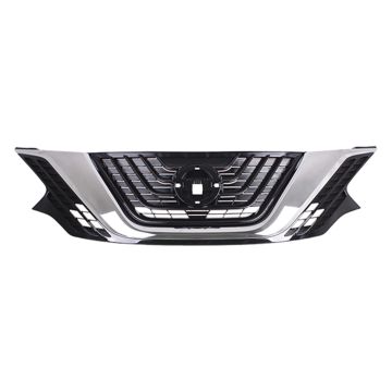 Grille Assembly Black w/Chrome Molding w/o Midnight Special Edition Pkg CAPA for Nissan Murano 2015-2018