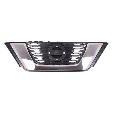 Grille Assembly w/o Premium Pkg w/o Front View Camera Japan/Korea/USA Built for Nissan Rogue SL SV S SL Hybrid SV Hybrid 2017-2018