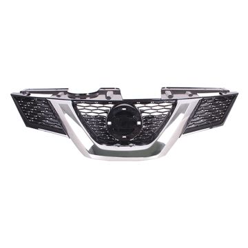 Grille Assembly w/o Premium Pkg w/o Camera for Nissan Rogue S SV 2015-2016