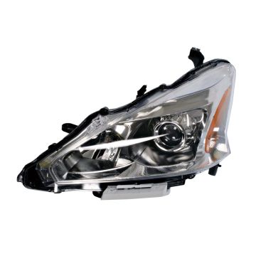 Headlight Assembly Composite Left Halogen CAPA for Nissan Altima Sedan 2013-2015
