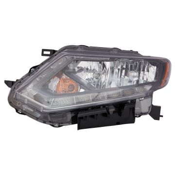 Headlight Assembly Composite Left Halogen CAPA for Nissan Rogue 2014-2016