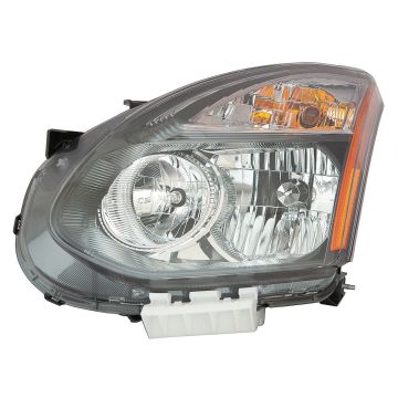 Headlight Assembly Composite Left Halogen Black Bezel for Nissan Rogue Select 2014-2015