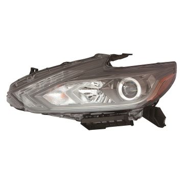 Headlight Assembly Composite Left LED w/LED DRL w/Smoke Lens for Nissan Altima Sedan 2016-2018
