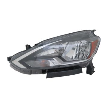 Headlight Assembly Composite Left Halogen for Nissan Sentra S SV FE+S 2016-2019
