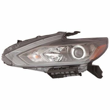 Headlight Assembly Composite Left Halogen w/o LED DRL w/o Smoke Lens for Nissan Altima Sedan 2016-2018